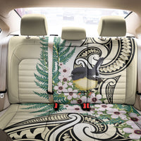 Endemic Tomtit New Zealand Back Car Seat Cover Miromiro Manuka Silver Fern Maori Pattern