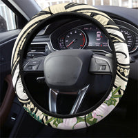 Endemic Tomtit New Zealand Steering Wheel Cover Miromiro Manuka Silver Fern Maori Pattern