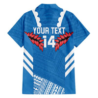 Custom Toa Samoa Rugby Family Matching Long Sleeve Bodycon Dress and Hawaiian Shirt Samoan Siva Tau Uso Aso Uma LT14 - Polynesian Pride
