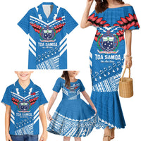 Custom Toa Samoa Rugby Family Matching Mermaid Dress and Hawaiian Shirt Samoan Siva Tau Uso Aso Uma LT14 - Polynesian Pride