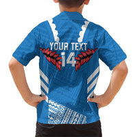 Custom Toa Samoa Rugby Family Matching Short Sleeve Bodycon Dress and Hawaiian Shirt Samoan Siva Tau Uso Aso Uma LT14 - Polynesian Pride
