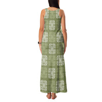 Vesuvian Green Palaka Quilt Hawaii Family Matching Tank Maxi Dress and Hawaiian Shirt Traditional Hawaii-plaid Pattern LT14 - Polynesian Pride