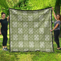 Vesuvian Green Palaka Quilt Hawaii Quilt Traditional Hawaii-plaid Pattern - Polynesian Pride