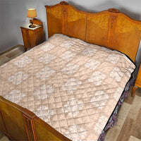 Beige Palaka Quilt Hawaii Quilt Traditional Hawaii-plaid Pattern - Polynesian Pride