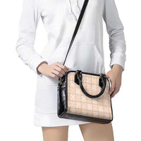 Beige Palaka Quilt Hawaii Shoulder Handbag Traditional Hawaii-plaid Pattern - Polynesian Pride