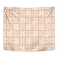 Beige Palaka Quilt Hawaii Tapestry Traditional Hawaii-plaid Pattern - Polynesian Pride