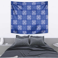 Royal Blue Palaka Quilt Hawaii Tapestry Traditional Hawaii-plaid Pattern - Polynesian Pride