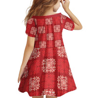 Red Palaka Quilt Hawaii Family Matching Puletasi and Hawaiian Shirt Traditional Hawaii-plaid Pattern - Polynesian Pride