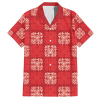 Red Palaka Quilt Hawaii Family Matching Tank Maxi Dress and Hawaiian Shirt Traditional Hawaii-plaid Pattern - Polynesian Pride