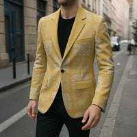 Yellow Palaka Quilt Hawaii Blazer Traditional Hawaii-plaid Pattern - Polynesian Pride