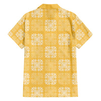 Yellow Palaka Quilt Hawaii Family Matching Short Sleeve Bodycon Dress and Hawaiian Shirt Traditional Hawaii-plaid Pattern LT14 - Polynesian Pride