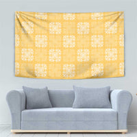 Yellow Palaka Quilt Hawaii Tapestry Traditional Hawaii-plaid Pattern - Polynesian Pride