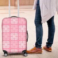 Pink Palaka Quilt Hawaii Luggage Cover Traditional Hawaii-plaid Pattern LT14 Pink - Polynesian Pride