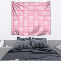 Pink Palaka Quilt Hawaii Tapestry Traditional Hawaii-plaid Pattern - Polynesian Pride