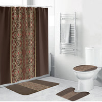 Mabuhay Philippines Festival Bathroom Set Tnalak Modern Filipiniana Inspired LT14 Bathroom Set (4 pcs) Brown - Polynesian Pride