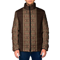 Mabuhay Philippines Festival Padded Jacket Tnalak Modern Filipiniana Inspired LT14 Men Brown - Polynesian Pride