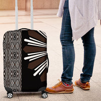 Mabuhay Philippines Festival Luggage Cover Araw Tnalak Modern Filipiniana Inspired LT14 Black - Polynesian Pride