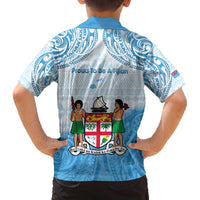 Fiji Day 1970 Family Matching Off The Shoulder Long Sleeve Dress and Hawaiian Shirt Proud To Be A Fijian Tapa Pattern LT14 - Polynesian Pride