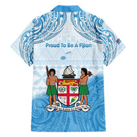 Fiji Day 1970 Family Matching Off Shoulder Maxi Dress and Hawaiian Shirt Proud To Be A Fijian Tapa Pattern LT14 - Polynesian Pride