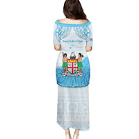 Fiji Day 1970 Family Matching Puletasi and Hawaiian Shirt Proud To Be A Fijian Tapa Pattern LT14 - Polynesian Pride