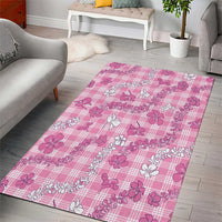 Alaka Aloha Hawaii Area Rug Plumeria Lei With Palaka Motif LT14 - Polynesian Pride