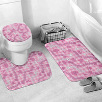 Alaka Aloha Hawaii Bathroom Set Plumeria Lei With Palaka Motif - Polynesian Pride