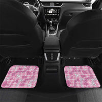 Alaka Aloha Hawaii Car Mats Plumeria Lei With Palaka Motif LT14 Set 2pcs - Back Pink - Polynesian Pride