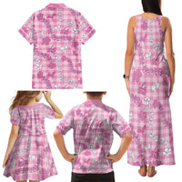 Alaka Aloha Hawaii Family Matching Tank Maxi Dress and Hawaiian Shirt Plumeria Lei With Palaka Motif LT14 - Polynesian Pride