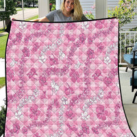 Alaka Aloha Hawaii Quilt Plumeria Lei With Palaka Motif LT14 Pink - Polynesian Pride