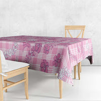 Alaka Aloha Hawaii Tablecloth Plumeria Lei With Palaka Motif - Polynesian Pride