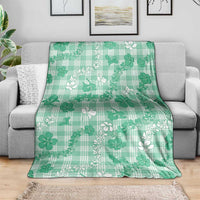 Omaomao Aloha Hawaii Blanket Plumeria Lei With Palaka Motif - Polynesian Pride