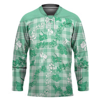 Omaomao Aloha Hawaii Hockey Jersey Plumeria Lei With Palaka Motif - Polynesian Pride