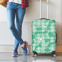 Omaomao Aloha Hawaii Luggage Cover Plumeria Lei With Palaka Motif LT14 - Polynesian Pride