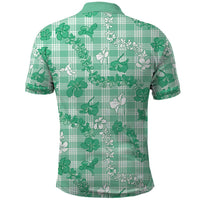 Omaomao Aloha Hawaii Polo Shirt Plumeria Lei With Palaka Motif - Polynesian Pride