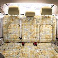 Melemele Aloha Hawaii Back Car Seat Cover Plumeria Lei With Palaka Motif - Polynesian Pride