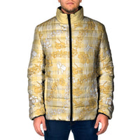 Melemele Aloha Hawaii Padded Jacket Plumeria Lei With Palaka Motif - Polynesian Pride