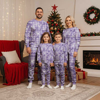 Poni Aloha Hawaii Christmas Pajama Set Plumeria Lei With Palaka Motif - Polynesian Pride