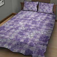 Poni Aloha Hawaii Quilt Bed Set Plumeria Lei With Palaka Motif LT14 - Polynesian Pride