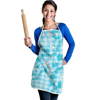 Polu Aloha Hawaii Apron Plumeria Lei With Palaka Motif - Polynesian Pride