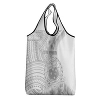 Samoa White Sunday Grocery Bag Manuia le Aso Sa o Tamaiti Polynesian Plumeria