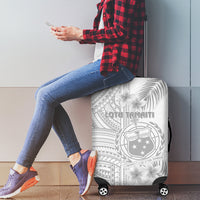 Samoa White Sunday Luggage Cover Manuia le Aso Sa o Tamaiti Polynesian Plumeria LT14 - Polynesian Pride