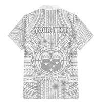 Personalised Samoa White Sunday Family Matching Mermaid Dress and Hawaiian Shirt Manuia le Aso Sa o Tamaiti Polynesian Plumeria LT14 - Polynesian Pride