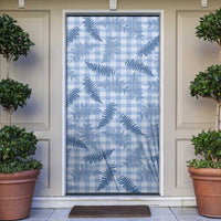 Blue Palaka Hawaii Palapalai Door Cover Hawaiian Fern - Polynesian Pride