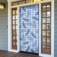 Blue Palaka Hawaii Palapalai Door Cover Hawaiian Fern - Polynesian Pride