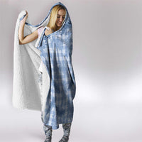Blue Palaka Hawaii Palapalai Hooded Blanket Hawaiian Fern - Polynesian Pride
