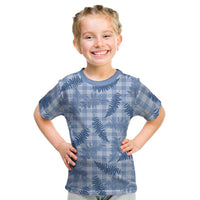 Blue Palaka Hawaii Palapalai Kid T Shirt Hawaiian Fern - Polynesian Pride