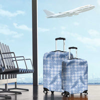 Blue Palaka Hawaii Palapalai Luggage Cover Hawaiian Fern LT14 - Polynesian Pride