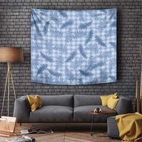 Blue Palaka Hawaii Palapalai Tapestry Hawaiian Fern - Polynesian Pride