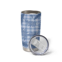 Blue Palaka Hawaii Palapalai Tumbler Cup Hawaiian Fern - Polynesian Pride