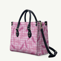 Purple Palaka Hawaii Palapalai Leather Bag Hawaiian Fern - Polynesian Pride